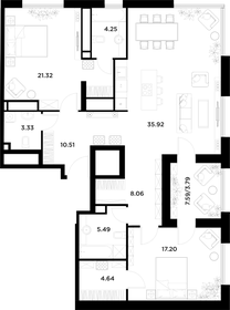 103,3 м², 3-комнатная квартира 46 345 552 ₽ - изображение 86