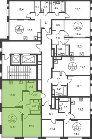 61,8 м², 2-комнатная квартира 16 979 260 ₽ - изображение 7