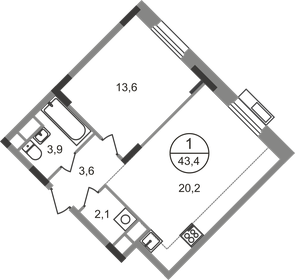 45,5 м², 1-комнатная квартира 12 972 588 ₽ - изображение 81