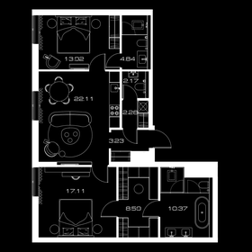 90,8 м², 2-комнатная квартира 58 656 800 ₽ - изображение 65