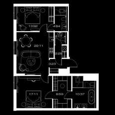 Квартира 85,4 м², 2-комнатная - изображение 2