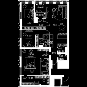 142 м², 3-комнатная квартира 95 140 000 ₽ - изображение 36