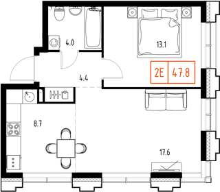47,6 м², 2-комнатная квартира 18 710 680 ₽ - изображение 63