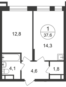 37,5 м², 1-комнатная квартира 9 299 999 ₽ - изображение 97