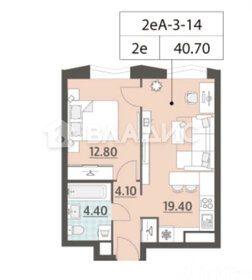 Квартира 40,9 м², 2-комнатная - изображение 1