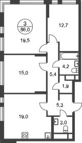 86 м², 3-комнатная квартира 21 235 116 ₽ - изображение 80