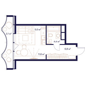 18,2 м², апартаменты-студия 7 098 000 ₽ - изображение 170