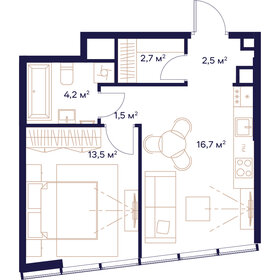 Квартира 41,1 м², 1-комнатная - изображение 1