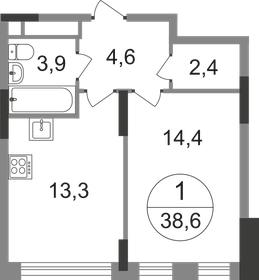 38 м², 1-комнатная квартира 10 990 000 ₽ - изображение 101
