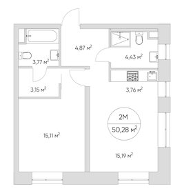 61,8 м², 2-комнатная квартира 17 900 000 ₽ - изображение 153