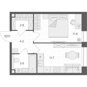 25,1 м², апартаменты-студия 4 600 000 ₽ - изображение 145