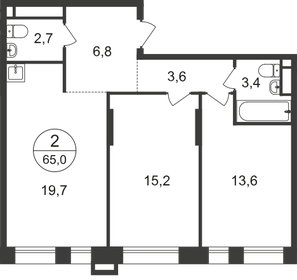 75 м², 2-комнатная квартира 17 750 000 ₽ - изображение 25