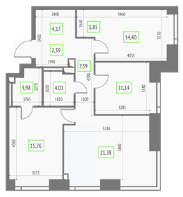 44,3 м², 2-комнатная квартира 10 700 000 ₽ - изображение 61