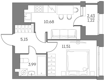 44,5 м², 1-комнатная квартира 17 000 000 ₽ - изображение 115