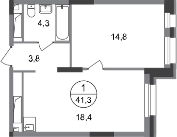 37,5 м², 1-комнатная квартира 9 299 999 ₽ - изображение 23
