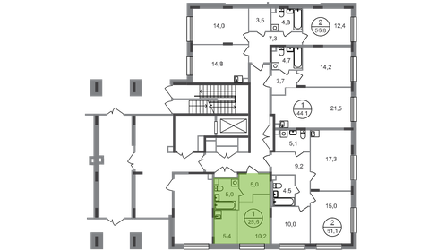 Квартира 25,6 м², студия - изображение 2