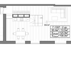 Квартира 108 м², 1-комнатные - изображение 2