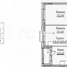 Квартира 56,8 м², 2-комнатная - изображение 5