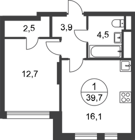 44,4 м², 1-комнатная квартира 13 736 312 ₽ - изображение 111