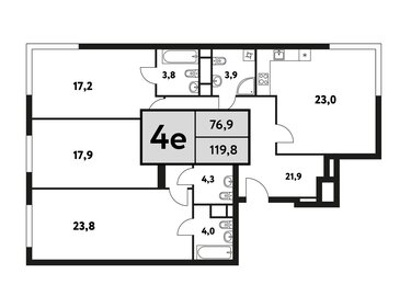 26 м², апартаменты-студия 9 300 000 ₽ - изображение 114