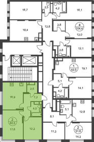 61,8 м², 2-комнатная квартира 16 979 260 ₽ - изображение 13