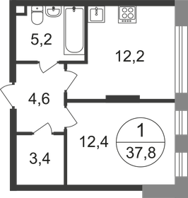 38 м², 1-комнатная квартира 11 500 000 ₽ - изображение 111