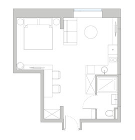 Квартира 34,4 м², студия - изображение 1