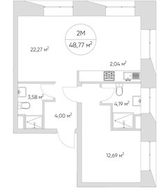 46 м², 2-комнатная квартира 13 200 000 ₽ - изображение 7