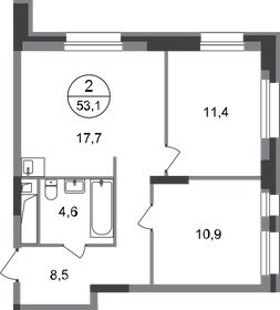 60 м², 3-комнатная квартира 10 300 000 ₽ - изображение 117