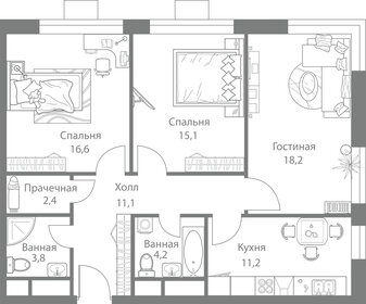 82 м², 3-комнатная квартира 19 599 000 ₽ - изображение 98