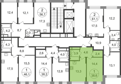 38 м², 1-комнатная квартира 10 990 000 ₽ - изображение 16