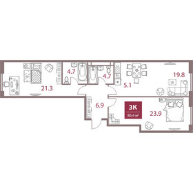 95 м², 3-комнатная квартира 46 500 000 ₽ - изображение 118