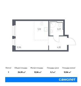 Квартира 26,1 м², студия - изображение 1