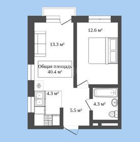 Квартира 40,4 м², 2-комнатная - изображение 1