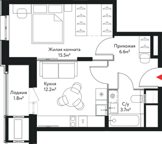 36,8 м², 1-комнатные апартаменты 12 090 750 ₽ - изображение 73