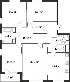 Квартира 119,1 м², 4-комнатная - изображение 1