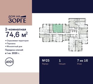 74,6 м², 2-комнатная квартира 30 831 132 ₽ - изображение 12