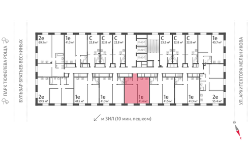 42,7 м², 1-комнатная квартира 19 000 000 ₽ - изображение 173