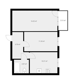 Квартира 47,8 м², 2-комнатные - изображение 1