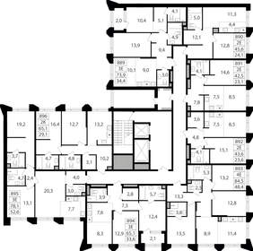 73,3 м², 2-комнатные апартаменты 32 053 600 ₽ - изображение 146