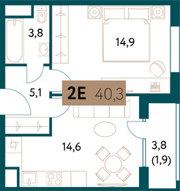 41,2 м², 2-комнатная квартира 19 900 000 ₽ - изображение 17