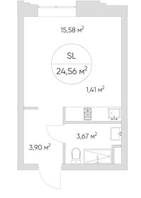 25,3 м², апартаменты-студия 6 850 000 ₽ - изображение 120