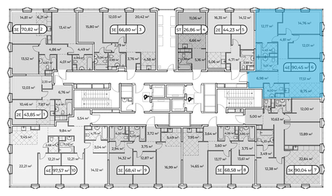 91,5 м², 3-комнатная квартира 50 240 000 ₽ - изображение 79