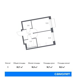 Квартира 47 м², 1-комнатная - изображение 1