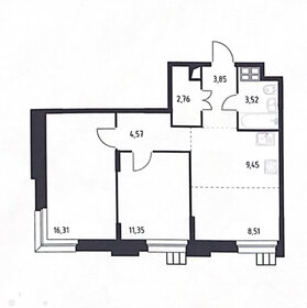 Квартира 60 м², 3-комнатные - изображение 1