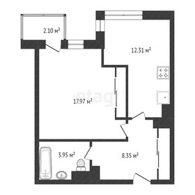 Квартира 43,2 м², 1-комнатная - изображение 1