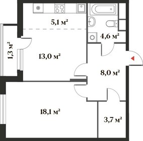 53,6 м², 2-комнатная квартира 12 976 627 ₽ - изображение 80