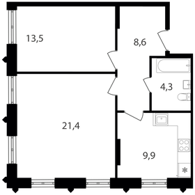 57 м², 2-комнатная квартира 16 500 000 ₽ - изображение 12