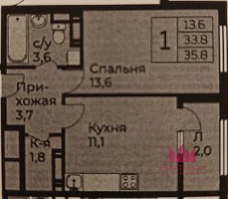 Квартира 34 м², 1-комнатная - изображение 1