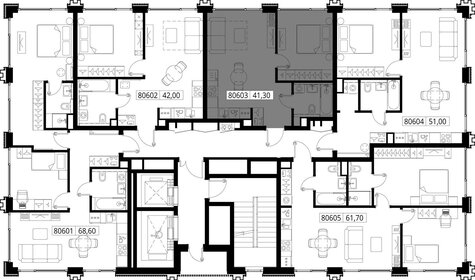 Квартира 41,3 м², 1-комнатная - изображение 2